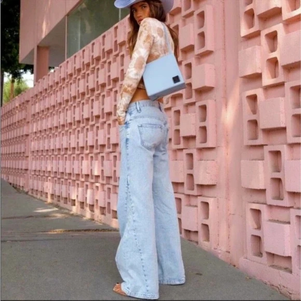 Frame Womens Le Baggy High Rise Palazzo Wide Leg Jeans 32 NWOT - Picture 2 of 8